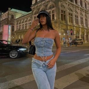 ZARA DENIM BUSTIER CORSET
TOP BUTTONS